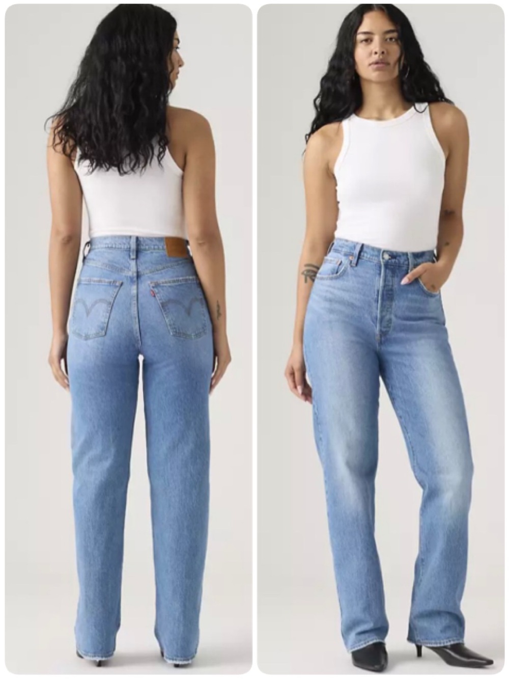 Levi's Ribcage Straight High-Rise Leg Jeans 79078-0008 Medium Wash Dance Around